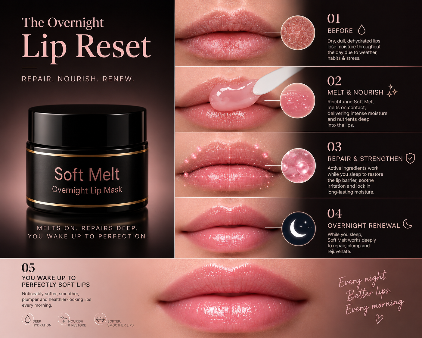 How Soft Melt Overnight Lip Mask works